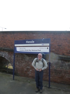 At Hessle Station, the "official" start of the Yorkshire Wolds Way